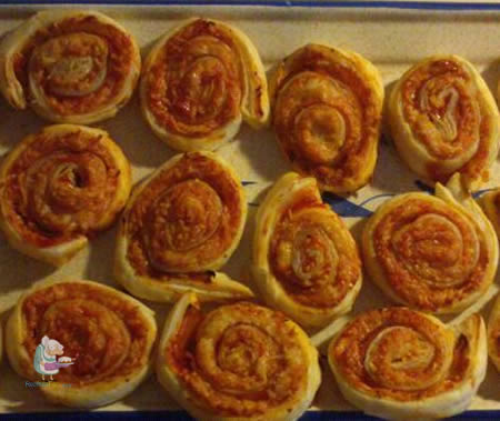 caracoles de hojaldre