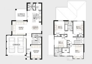 2 planos de casas de dos plantas